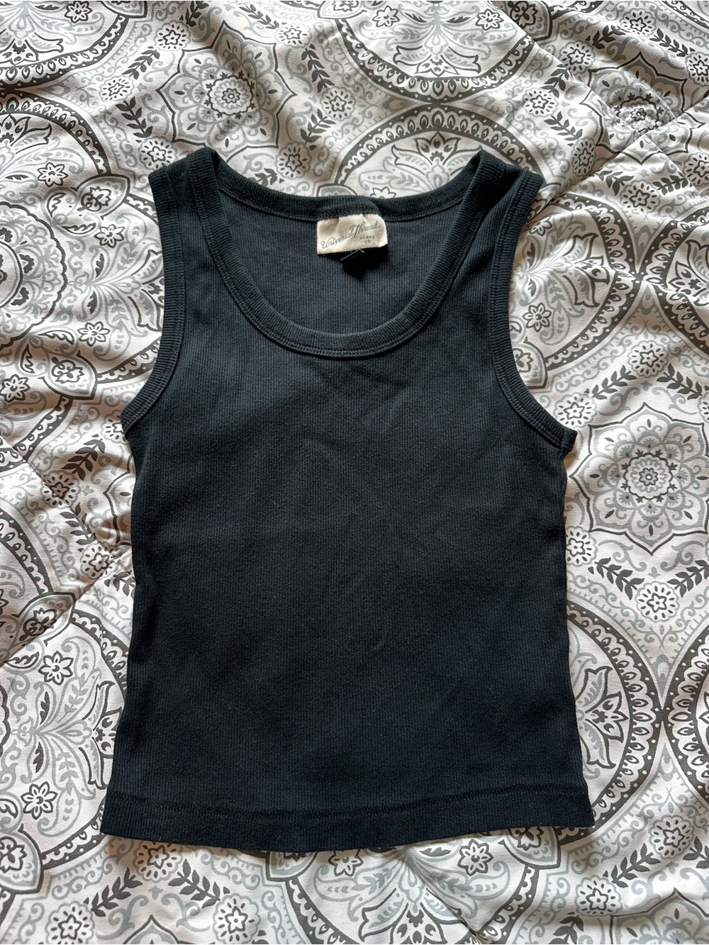 Universal Thread Black Ribbed Tank Top